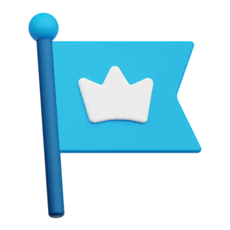 王冠旗  3D Icon