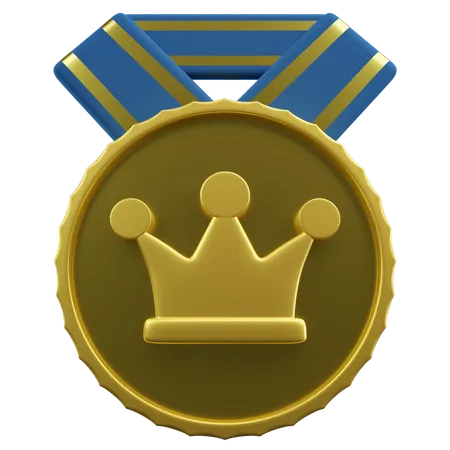 Crown Medal  3D Illustration