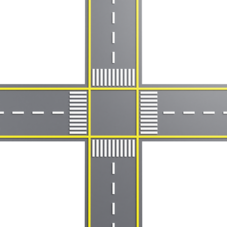 Cruce de caminos  3D Icon