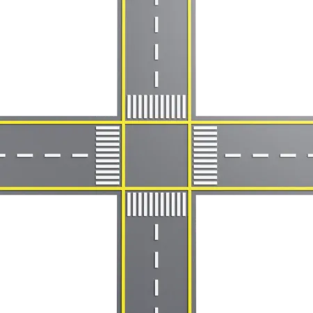 Cruce de caminos  3D Icon