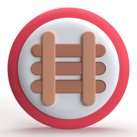 Cruce ferroviario  3D Icon