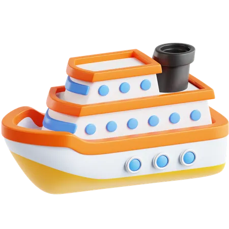 Icono 3 D De Crucero Por Mar 3D Icon