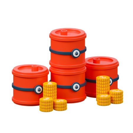 Crude Oil Investment  3D Icon