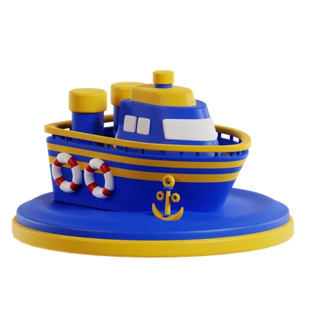 Cruise Ship 3 D Travel And Holiday Illustration 3D Icon