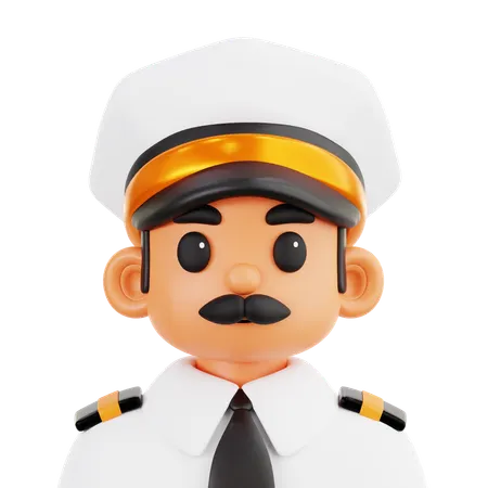 Cruise Captain  3D Icon