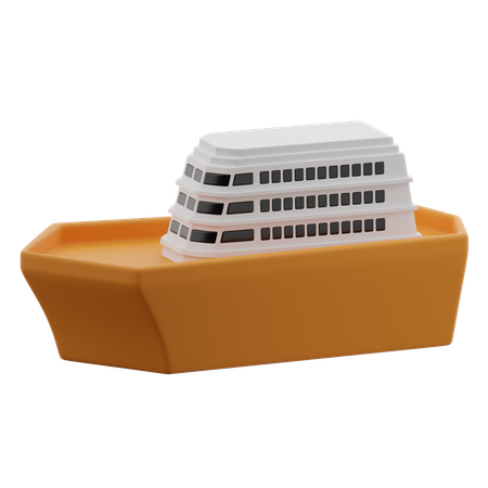 Cruise Ship  3D Icon