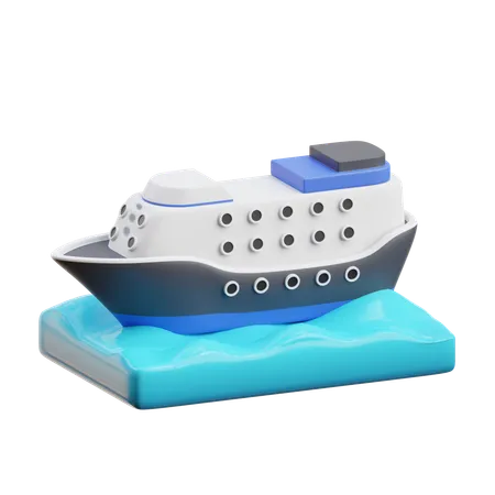 Cruise ship  3D Icon