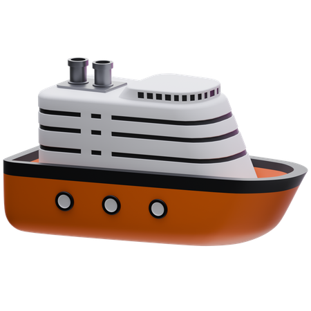 Cruise Ship  3D Icon