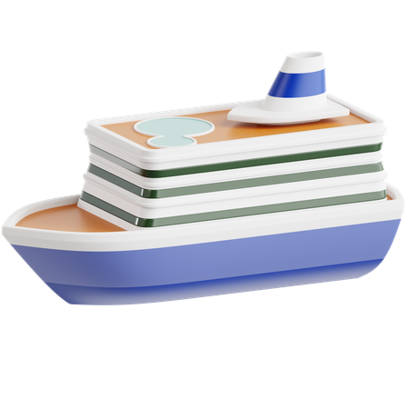 Cruise Ship  3D Icon