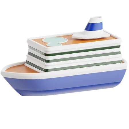 Cruise Ship  3D Icon