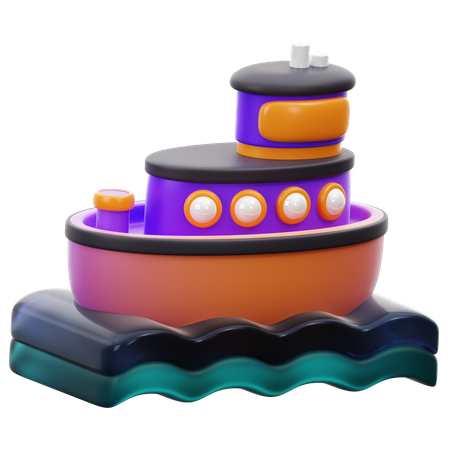 Cruise Ship  3D Icon