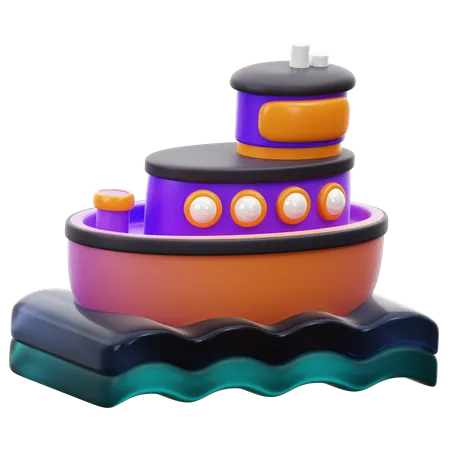 Cruise Ship  3D Icon