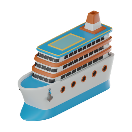 Cruise Ship  3D Icon