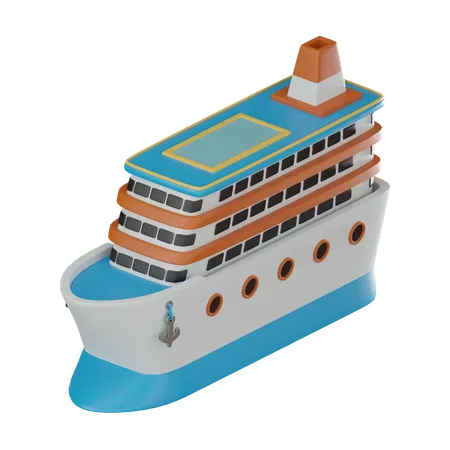 Cruise Ship  3D Icon