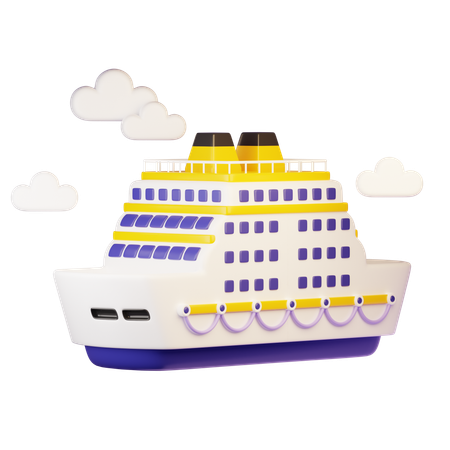 Cruise ship  3D Icon