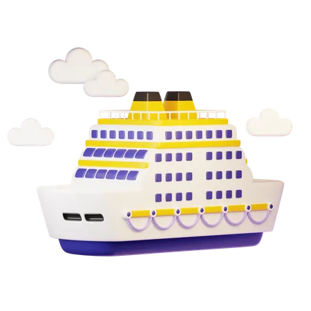 Cruise ship  3D Icon