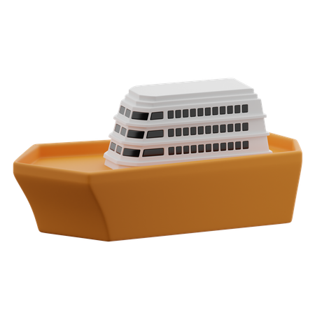 Cruise Ship  3D Icon