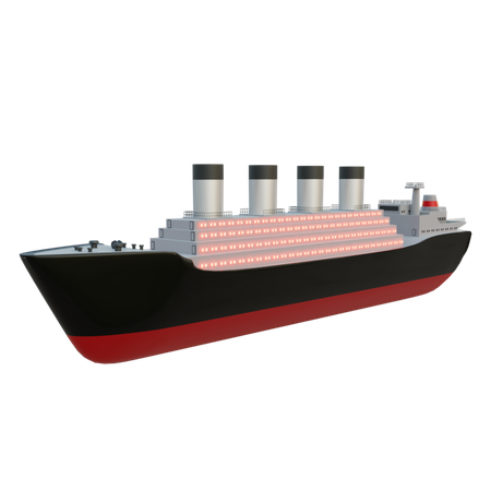 Cruise Ship 3D Illustration