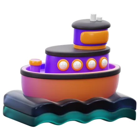 Cruise Ship 3D Icon
