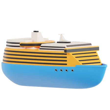 Cruise Ship  3D Icon