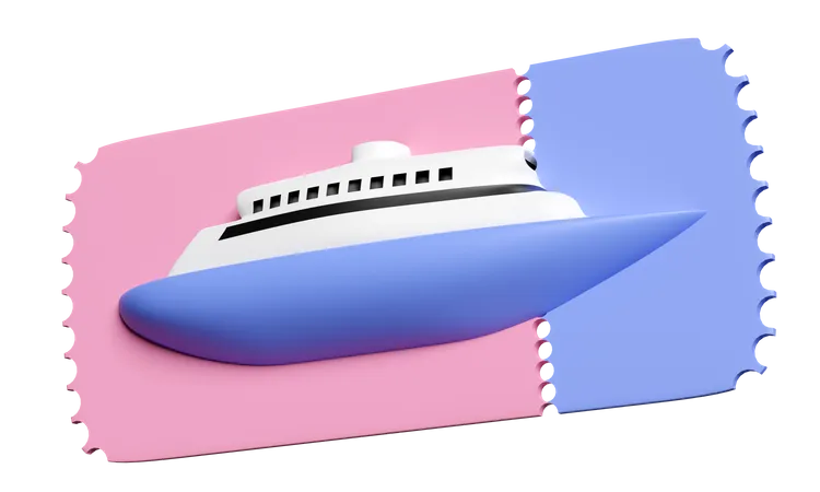 Cruise Ticket  3D Icon