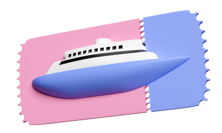 Cruise Ticket  3D Icon