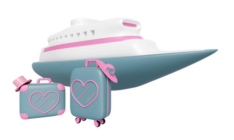 Cruise Travel  3D Icon