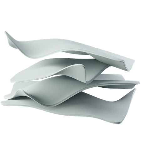 Crumpled Paper  3D Icon