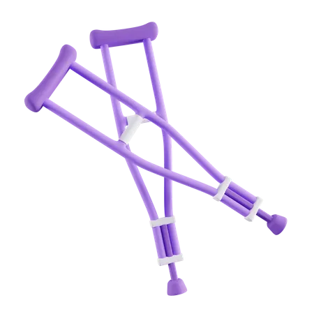 Crutch  3D Icon