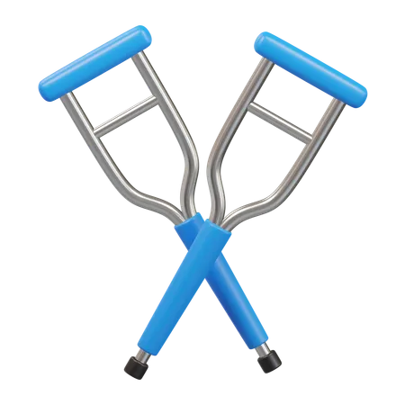 Crutches 3 D Icon 3D Icon