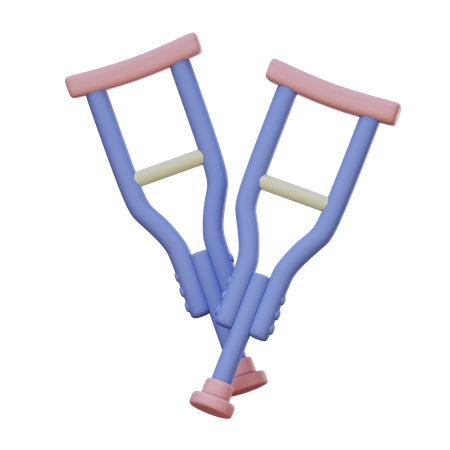 Crutches  3D Icon