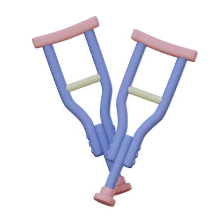 Crutches  3D Icon