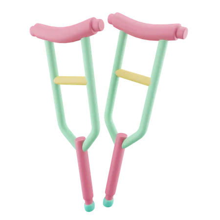 Crutches  3D Icon