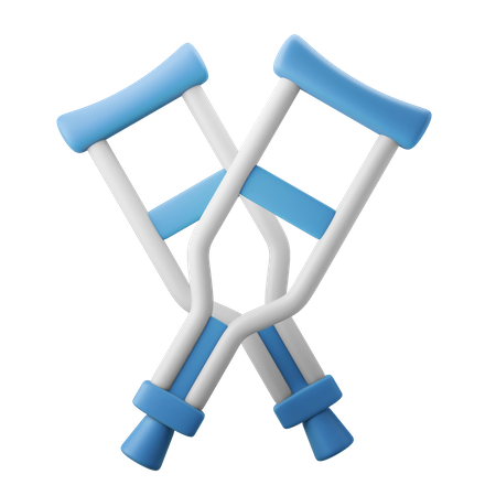 Crutches 3D Icon