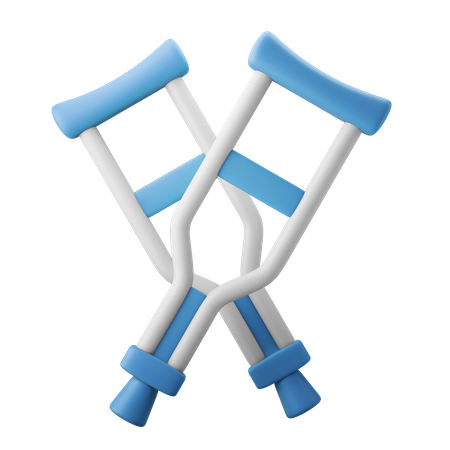 Crutches  3D Illustration