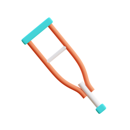 Crutches  3D Illustration