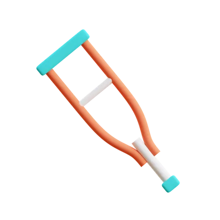 Crutches  3D Illustration