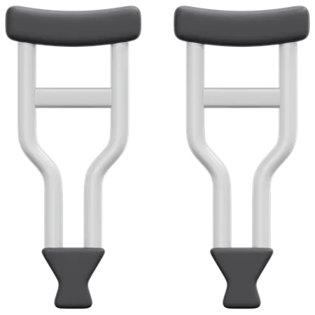 Crutches 3D Icon
