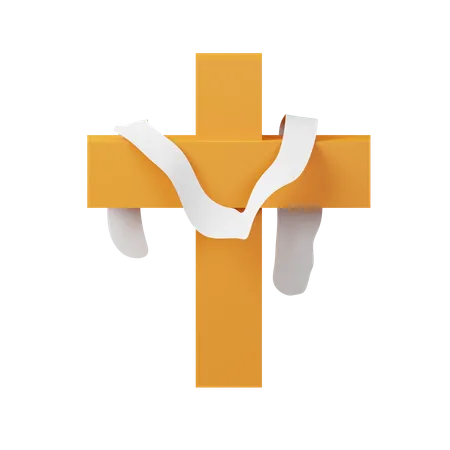 Cruz cristã  3D Icon