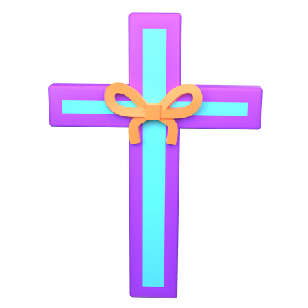 Cruz cristiana  3D Icon