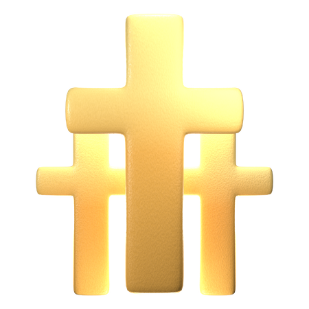 Cruz cristiana  3D Icon