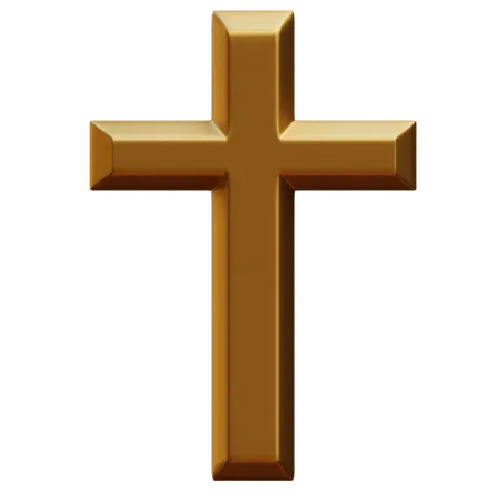 Cruz de oro  3D Icon