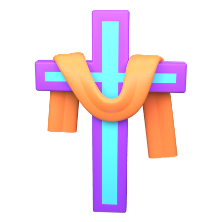 Cruz de pascua  3D Icon