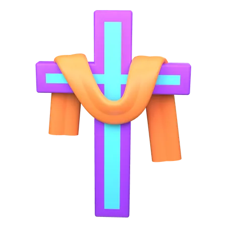 Cruz de pascua  3D Icon