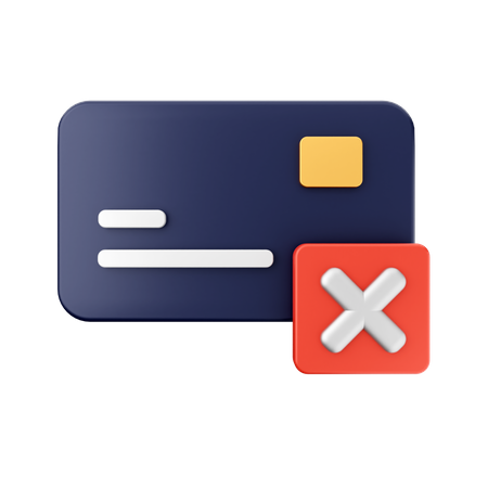 Cruz de tarjeta de crédito  3D Icon