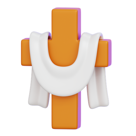 Cruz e Sudário  3D Icon