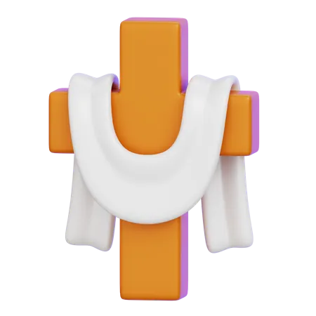 Cruz e Sudário  3D Icon