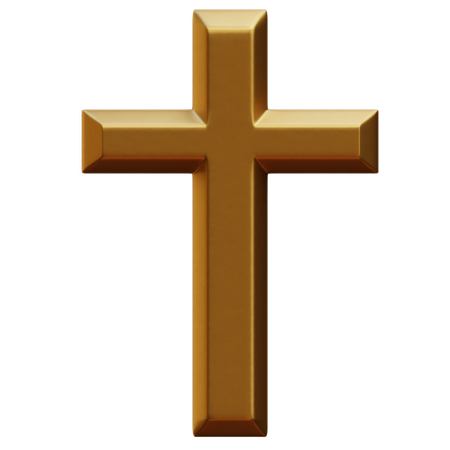 Cruz de Ouro  3D Icon