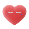 3d cry heart emoji
