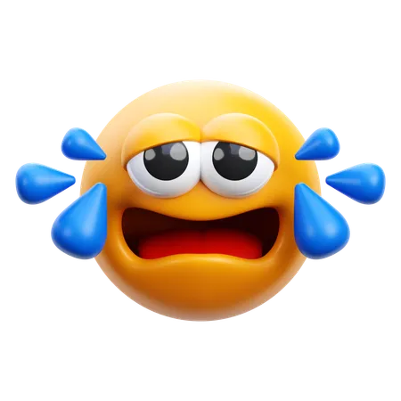 Crying Emoji 3 D Render Icon Illustration 3D Icon